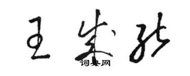 駱恆光王成能草書個性簽名怎么寫