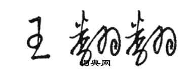 駱恆光王翻翻草書個性簽名怎么寫