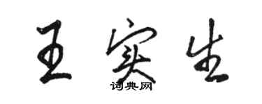 駱恆光王實生行書個性簽名怎么寫