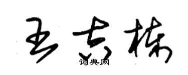 朱錫榮王吉棟草書個性簽名怎么寫