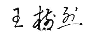 駱恆光王樹烈草書個性簽名怎么寫