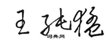 駱恆光王純猛草書個性簽名怎么寫