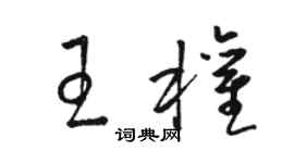 駱恆光王權草書個性簽名怎么寫
