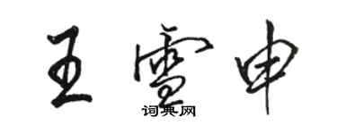 駱恆光王雪申行書個性簽名怎么寫