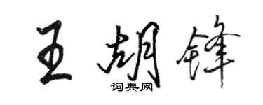 駱恆光王胡鋒行書個性簽名怎么寫