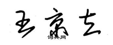 朱錫榮王京立草書個性簽名怎么寫