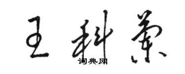 駱恆光王科蘭草書個性簽名怎么寫