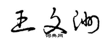 曾慶福王文洲草書個性簽名怎么寫