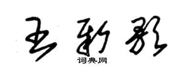 朱錫榮王新歌草書個性簽名怎么寫