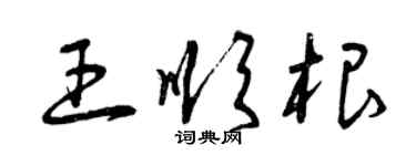 曾慶福王順根草書個性簽名怎么寫