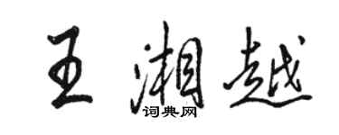 駱恆光王湘越行書個性簽名怎么寫