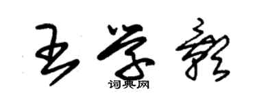 朱錫榮王學影草書個性簽名怎么寫