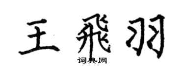 何伯昌王飛羽楷書個性簽名怎么寫