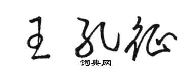 駱恆光王孔征草書個性簽名怎么寫