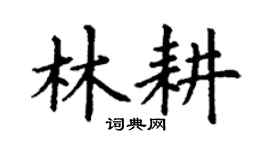 丁謙林耕楷書個性簽名怎么寫