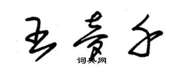 朱錫榮王夢千草書個性簽名怎么寫