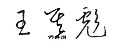 駱恆光王其彪草書個性簽名怎么寫