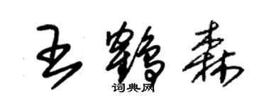 朱錫榮王鶴森草書個性簽名怎么寫