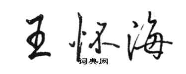 駱恆光王懷海行書個性簽名怎么寫