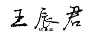 曾慶福王辰君行書個性簽名怎么寫