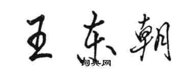 駱恆光王東朝行書個性簽名怎么寫