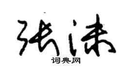 朱錫榮張沫草書個性簽名怎么寫