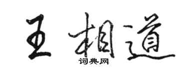 駱恆光王相道行書個性簽名怎么寫