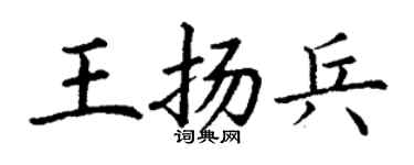 丁謙王揚兵楷書個性簽名怎么寫