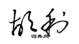 駱恆光胡利草書個性簽名怎么寫