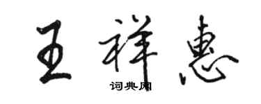 駱恆光王祥惠行書個性簽名怎么寫