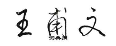 駱恆光王甫文行書個性簽名怎么寫