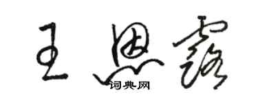 駱恆光王恩露草書個性簽名怎么寫