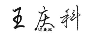 駱恆光王慶科行書個性簽名怎么寫
