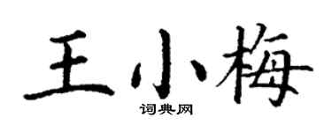 丁謙王小梅楷書個性簽名怎么寫