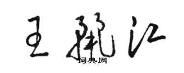 駱恆光王麗江草書個性簽名怎么寫