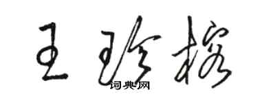 駱恆光王珍榕草書個性簽名怎么寫