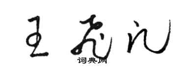 駱恆光王飛凡草書個性簽名怎么寫