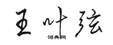 駱恆光王葉弦行書個性簽名怎么寫