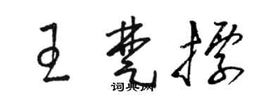 駱恆光王楚標草書個性簽名怎么寫
