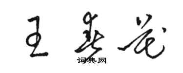 駱恆光王春花草書個性簽名怎么寫