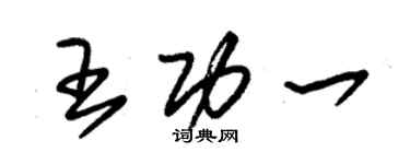 朱錫榮王功一草書個性簽名怎么寫