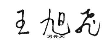 駱恆光王旭飛草書個性簽名怎么寫