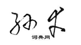 駱恆光孫幸草書個性簽名怎么寫