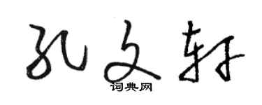 駱恆光孔文軒草書個性簽名怎么寫