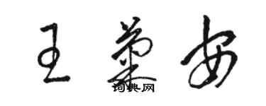 駱恆光王菊安草書個性簽名怎么寫