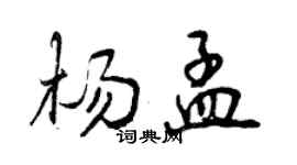 曾慶福楊孟行書個性簽名怎么寫