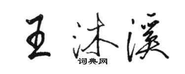 駱恆光王沐溪行書個性簽名怎么寫