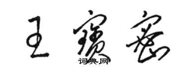 駱恆光王寶密草書個性簽名怎么寫