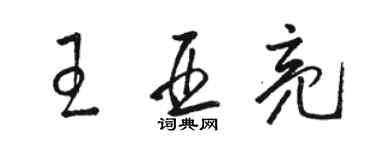 駱恆光王亞亮草書個性簽名怎么寫