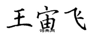 丁謙王宙飛楷書個性簽名怎么寫